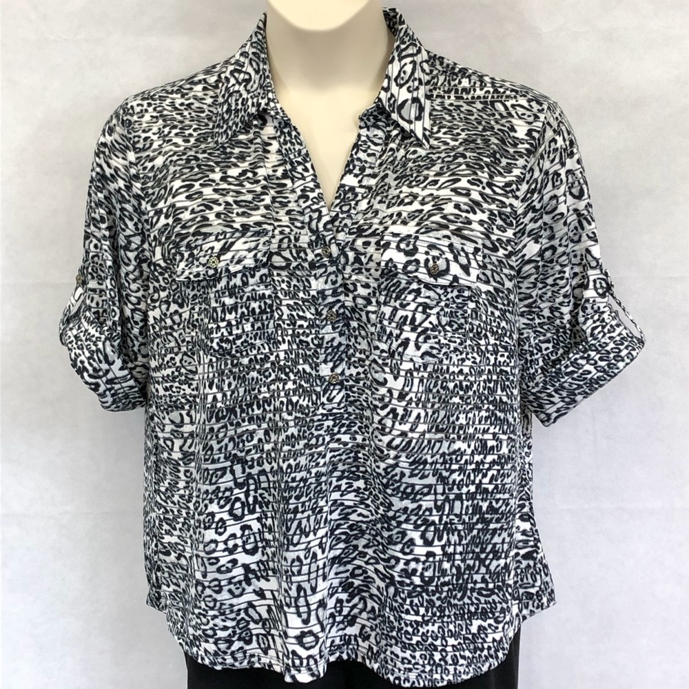 Cathy Petite Animal Print Top